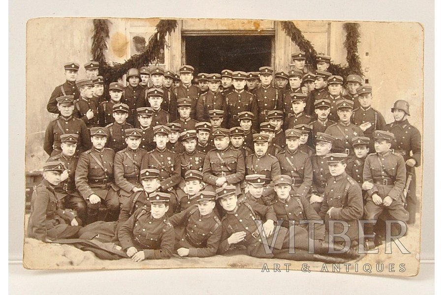 photography, soldiers of the Latvian army, 20-30ties of 20th cent., 13x8 cm