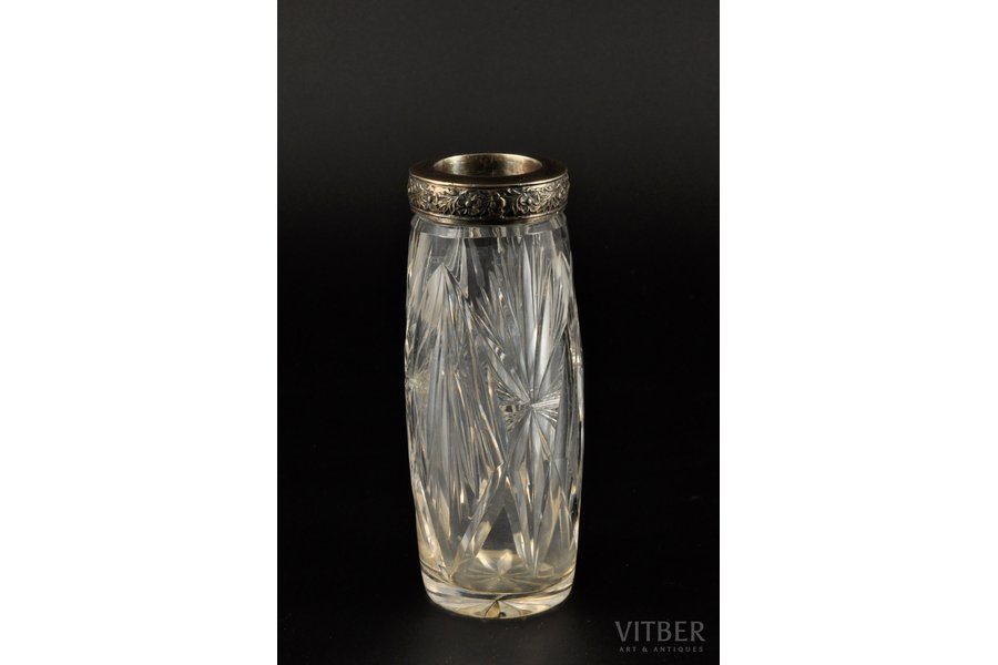 a vase, silver, 875 standard, 13 cm, the 30ties of 20th cent., Latvia