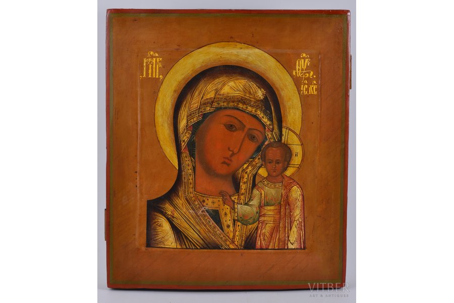 Mother of God of Kazan, board, painting, Russia, the 2nd half of the 19th cent., 31x27 cm