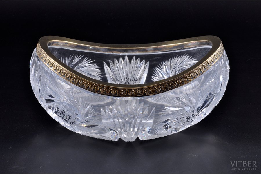 candy-bowl, silver, shallop, 84 standard, 21x12.5x10.5 cm, the beginning of the 20th cent., Riga, Russia, "Herman Bank" workshop