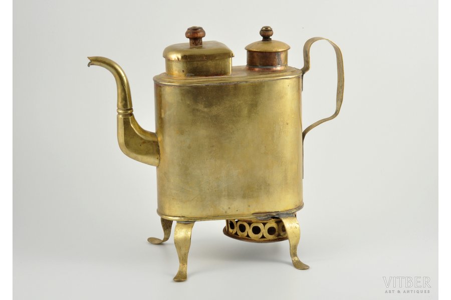 samovar, travelling, brass, Russia, the 19th cent., h = 24.5 cm, weight 870 g
