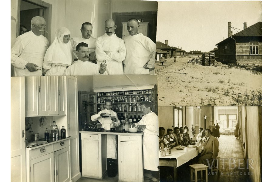 фотография, Царская Россия, госпиталь (4 шт.), начало 20-го века, 17x12 см