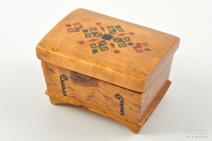 коробочка, карельская береза, 5 x 7.8 x 5.5 см