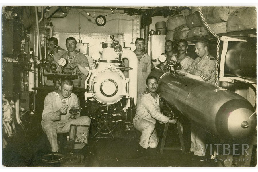 фотография, Царская Россия, подводный флот, начало 20-го века, 14x8,8 см