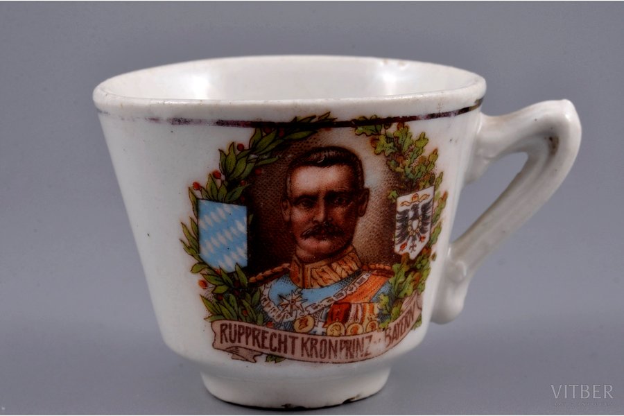 small cup, "Crown Prince of Bavaria" (Rupprecht kronprinz Bаyern), h=3.8,∅ 5 cm, Germany, 1914