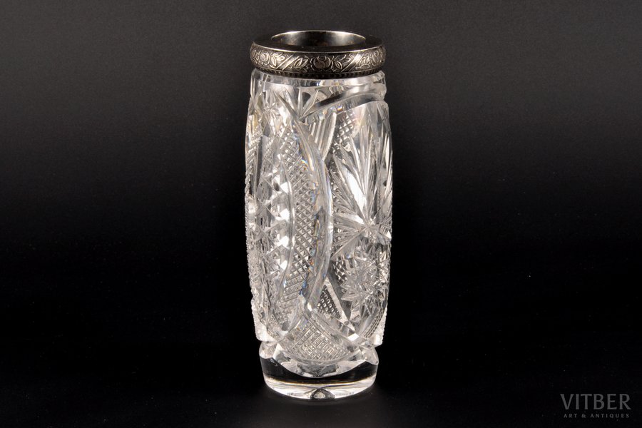 ваза, серебро, 875 проба, 20-е годы 20го века, (вес изделия) 524.15 г, Латвия, h 16 см