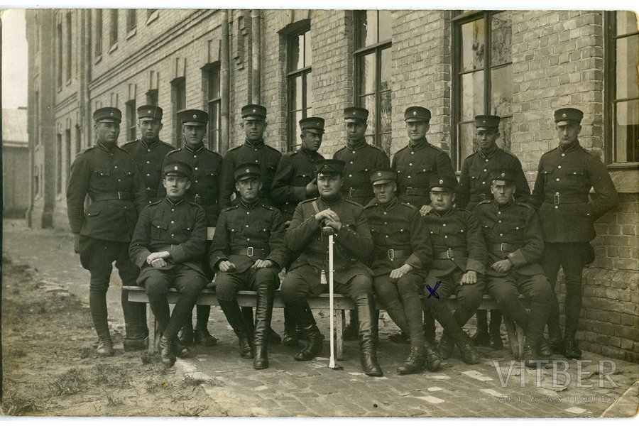 photography, Latvian Army, Sapper regiment barracks, 20-30ties of 20th cent., 14x9 cm