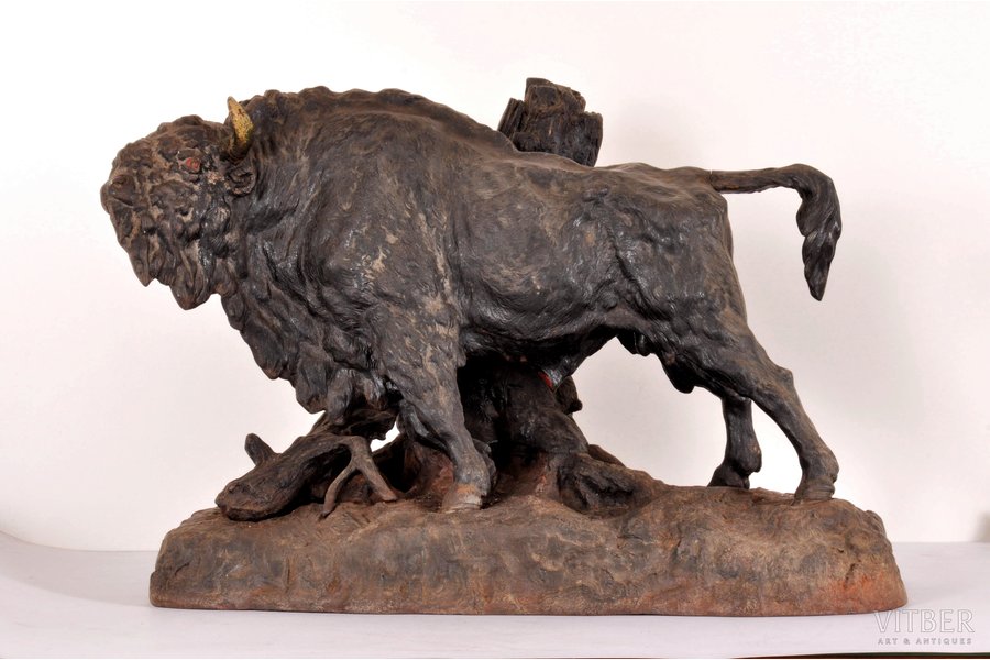 sculpture, aurochs, cast iron,...