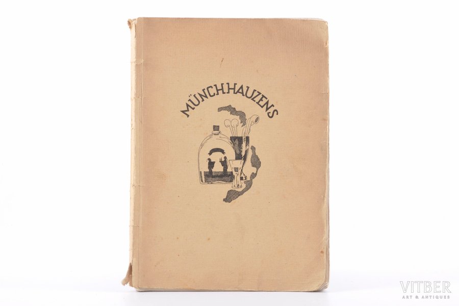 "Munhauzens", S.Vidberga ilustrācijas un vāks, compiled by Arturs Apinis, 1944, Elmāra Saulītes apgāds, Riga, 100 pages