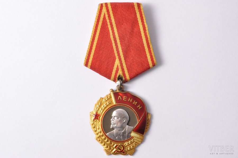 Ļeņina ordenis, Nr.281920, PSRS, 20.gs. 60-70ie gadi, 44.9 x 38.6 mm
