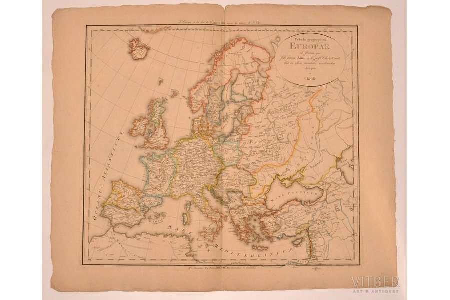 map, 19th cent., 64 x 49.8 cm, gravure of the 19th century
