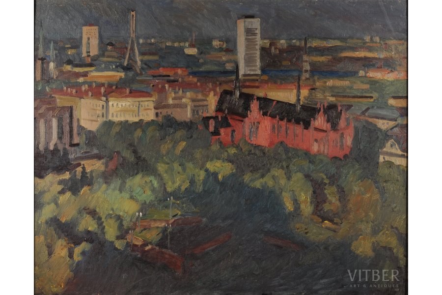Kondin Alexander, "Riga", 1987, canvas, oil, 70 x 89 cm
