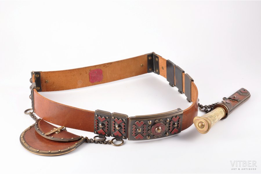 a belt, metal, enamel, the border of the 19th and the 20th centuries, 95 cm