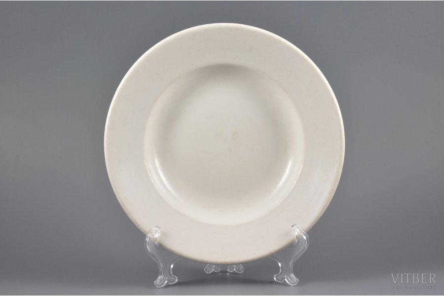 zupas šķīvis, Trešais reihs (porcelāns - Porzellanmanufaktur Friedrich Kaestner), Ø 23.5 cm, Vācija, 1942 g.