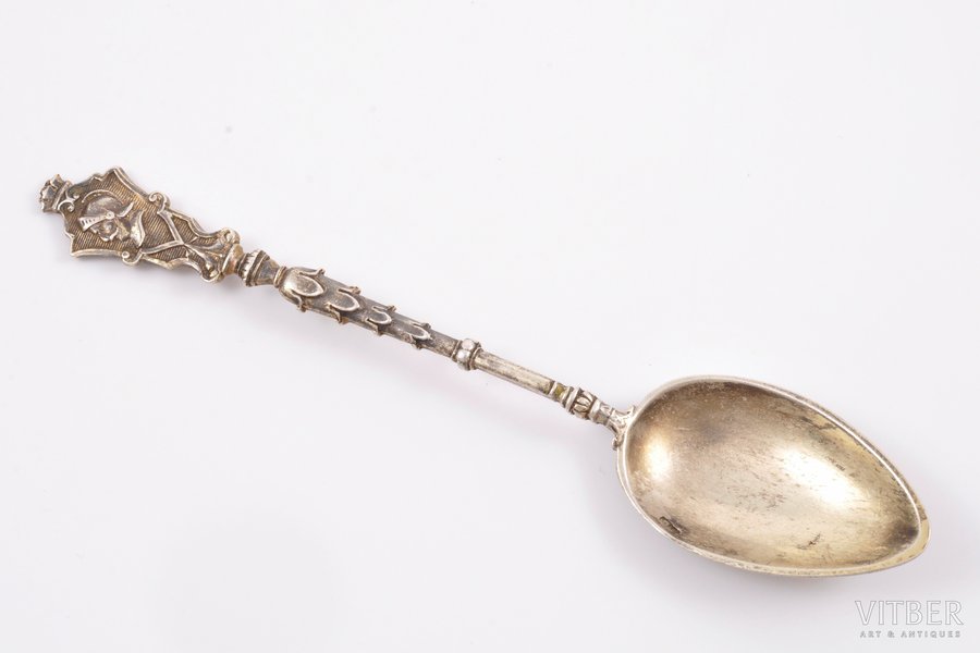 spoon, silver, 800 standard, 11.15 g, 11.2 cm, the 1st half of the 20th cent., Germany
