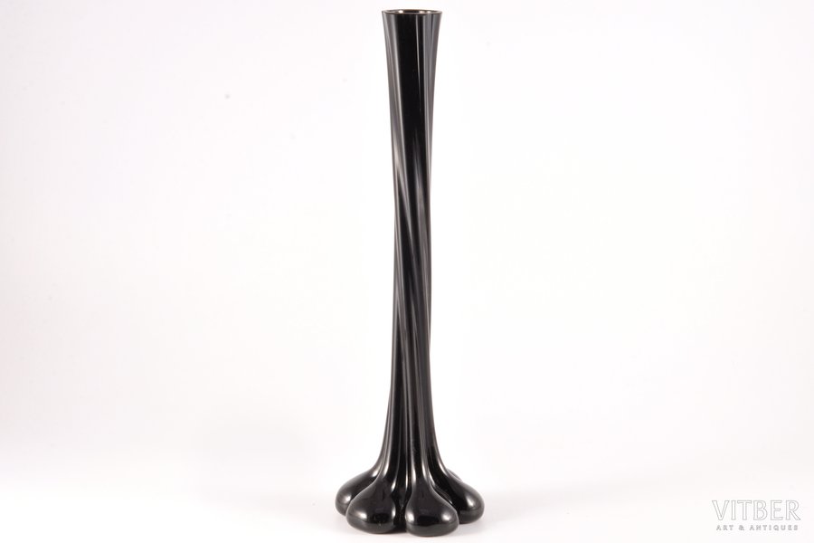 ваза, Модерн, марганцевое стекло, начало 20-го века, 28.4 см
