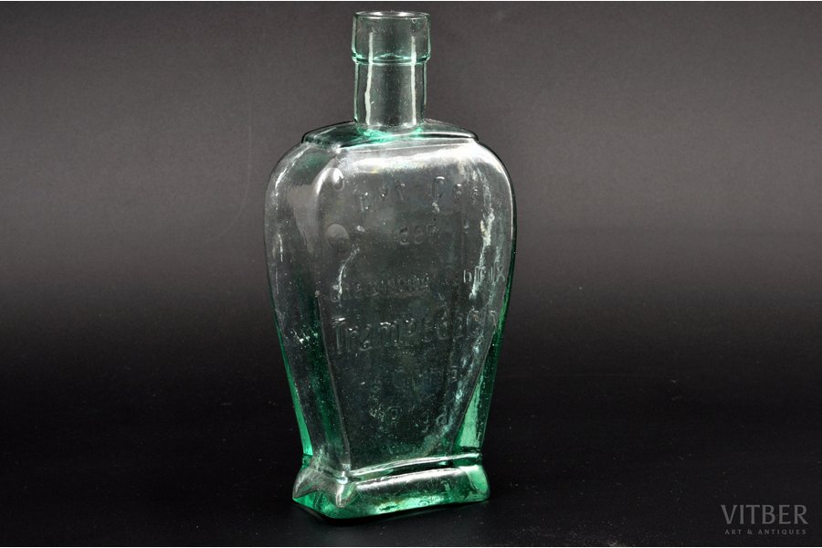 bottle, Akt-Ces der chemischon Fabrik Trampedach & Comp, Riga, Latvia, the beginning of the 20th cent., h = 16.6 cm