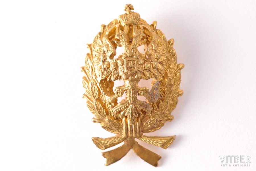 kokarde, Divgalvu ērglis, Krievijas Impērija, 20.gs. sākums, 35.7 x 23 mm, 5.75 g