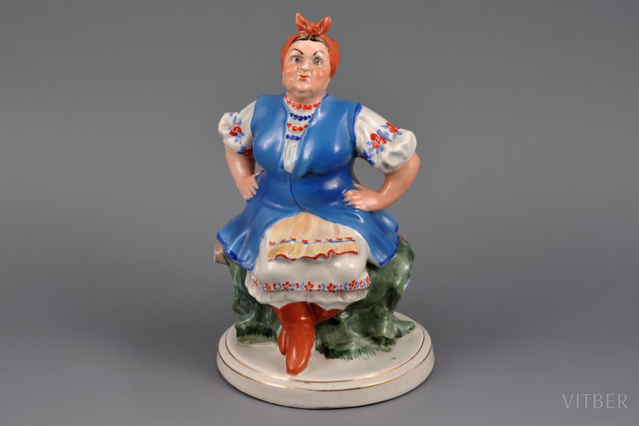 figurine, Soloha, porcelain, Riga (Latvia), USSR, Riga porcelain factory, molder - Leon Tomoshitsky, the 50ies of 20th cent., 20.5 cm