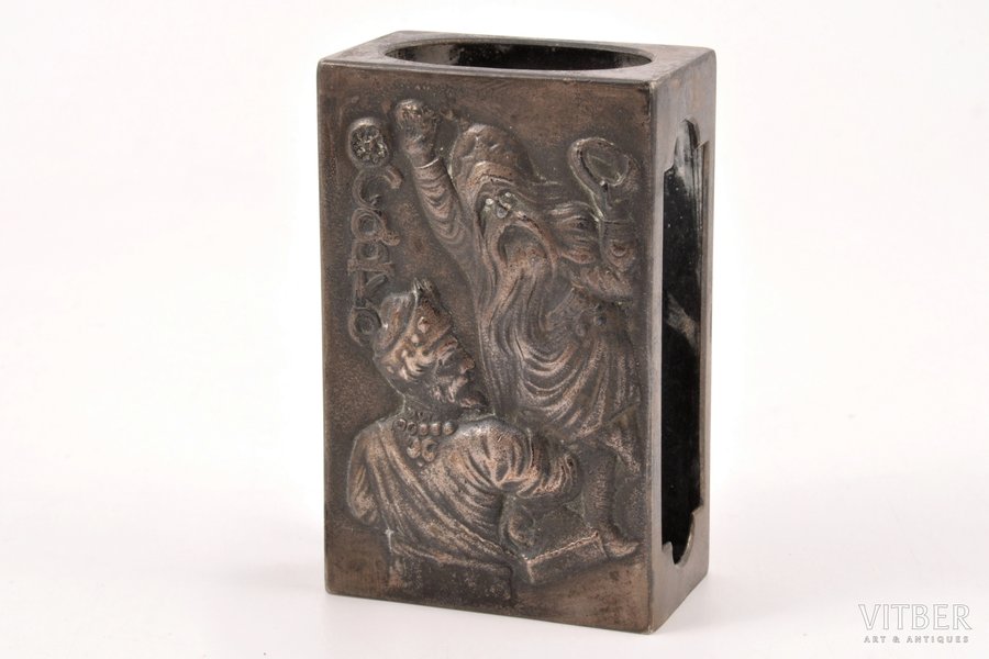 matches' holder, silver, "Sadko", 84 standard, 53.85 g, 6.2 x 4 x 2.5 cm, 1908-1917, Moscow, Russia