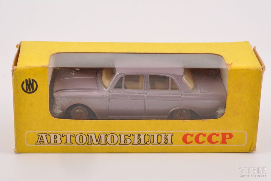 car model, Moskvitch 412 Article, CAST IN BLOCK, metal, USSR, ~ 1973