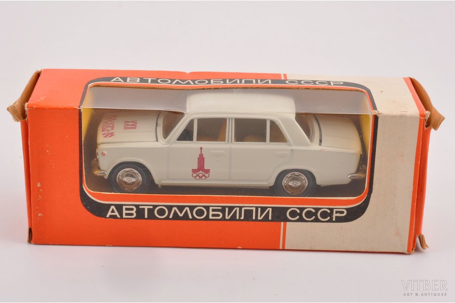 car model, VAZ 2101 Nr. A9, "Olympic games 1980 in Moscow", metal, USSR, 1978