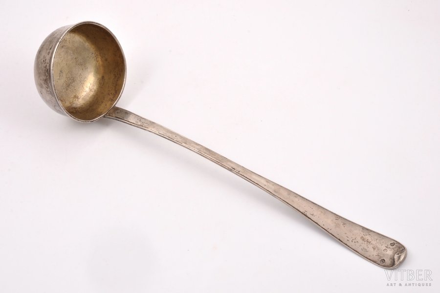 ladle, silver, 12 лот (750) standard, 295.75 g, 37 cm, the middle of the 19th cent., Germany
