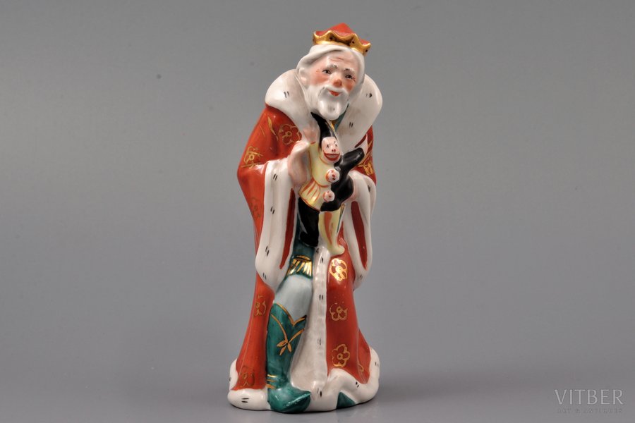 figurine, Tsar Goroh, porcelain, Riga (Latvia), USSR, Riga porcelain factory, molder - Rimma Pancehovskaya, the 50ies of 20th cent., 13.8 cm