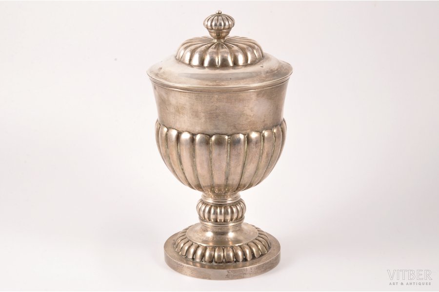 cup, silver, 394.25 g, gilding, silver stamping, 20 cm, 1818, Tartu, Estonia, Russia