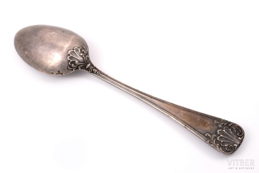 spoon, silver, 84 standard, 118.70 g, 22.3 cm, "Fabergé", the 2nd half of the 19th cent., Moscow, Russia