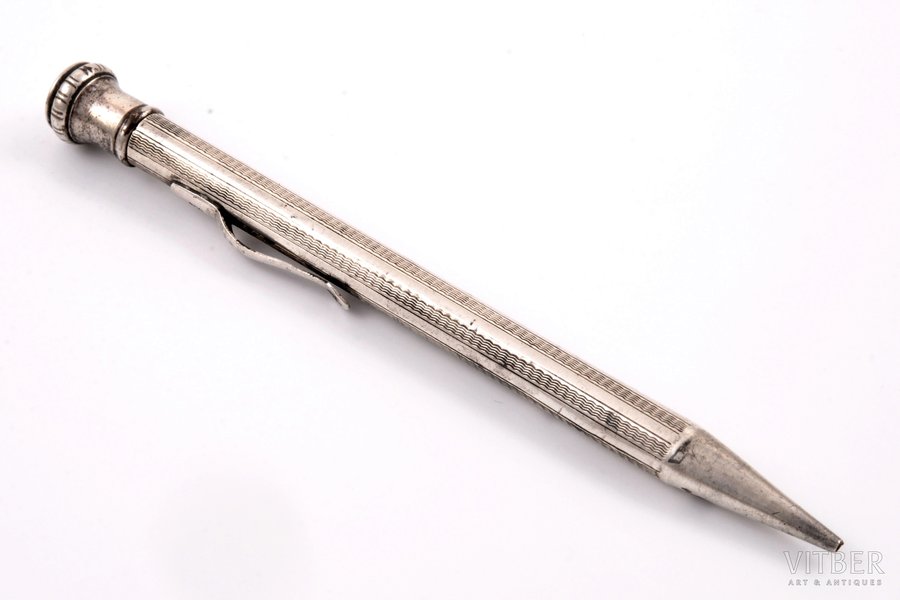zīmulis, sudrabs, 900 prove, 11.40 g, 11.9 cm