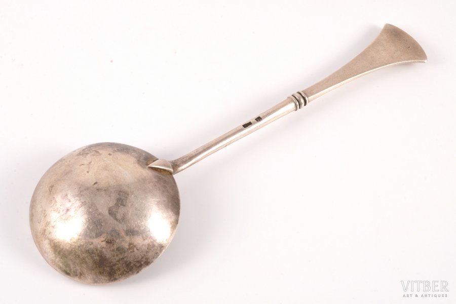 spoon, silver, 84 standard, 39.55 g, 15.5 cm, by Grigoriy Sbitnev, 1908-1916, Moscow, Russia