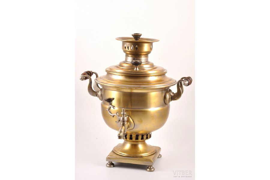samovar, without trademark, Russia, 38 cm, weight 4450 g