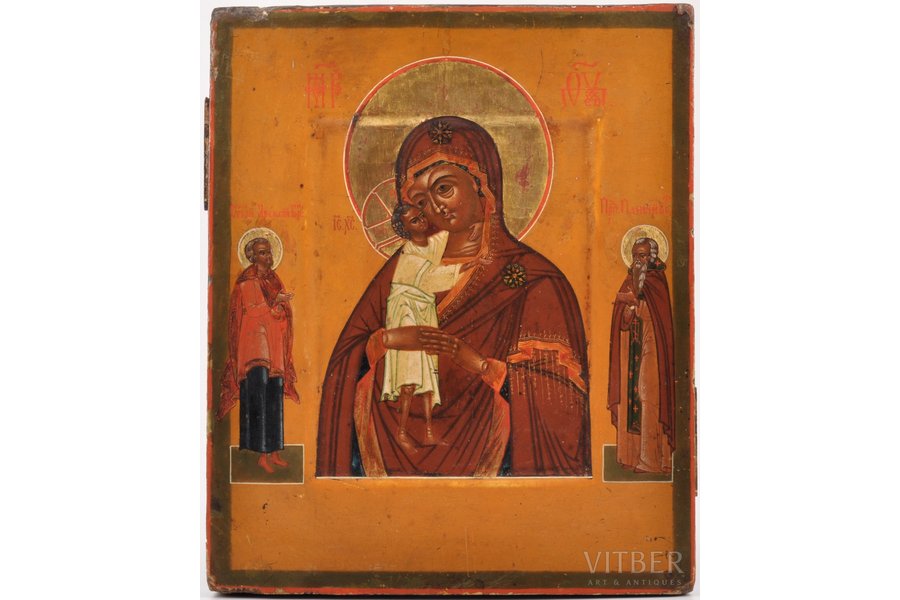 ikona, Dievmāte, Pazudušo Uzmeklēšana, dēlis, gleznojums, zeltījums, Krievijas impērija, 21.4 x 17.8 x 19 cm