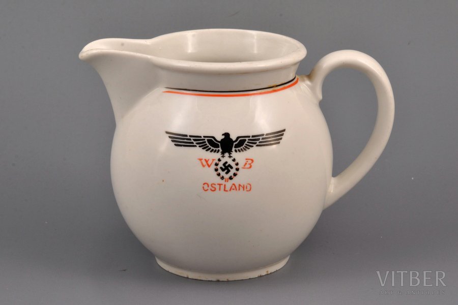 cream jug, Ostland WB, h 9.6 cm, Latvia, 1940, J.K.Jessen manufactory