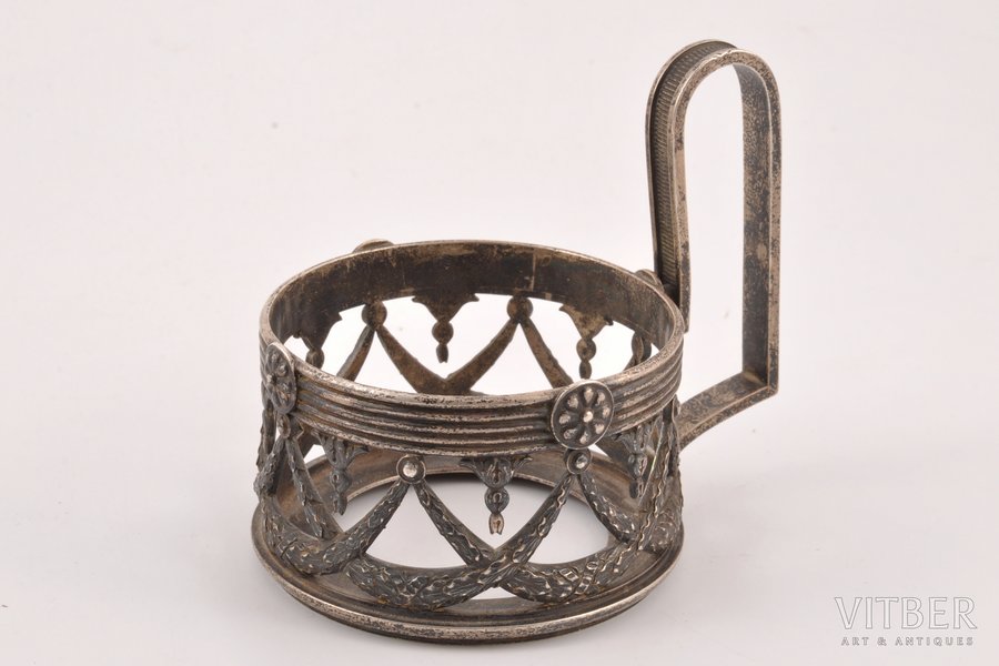 tea glass-holder, silver, 84 standart, 1908-1916, 164.30 g, "Fabergé", Moscow, Russia, Ø (inner) 6.5 cm