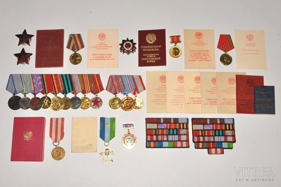 set of awards, Military advisor, awarded to Verkin Nikolay, also awarded with two foreign awards (Poland, Syria), USSR