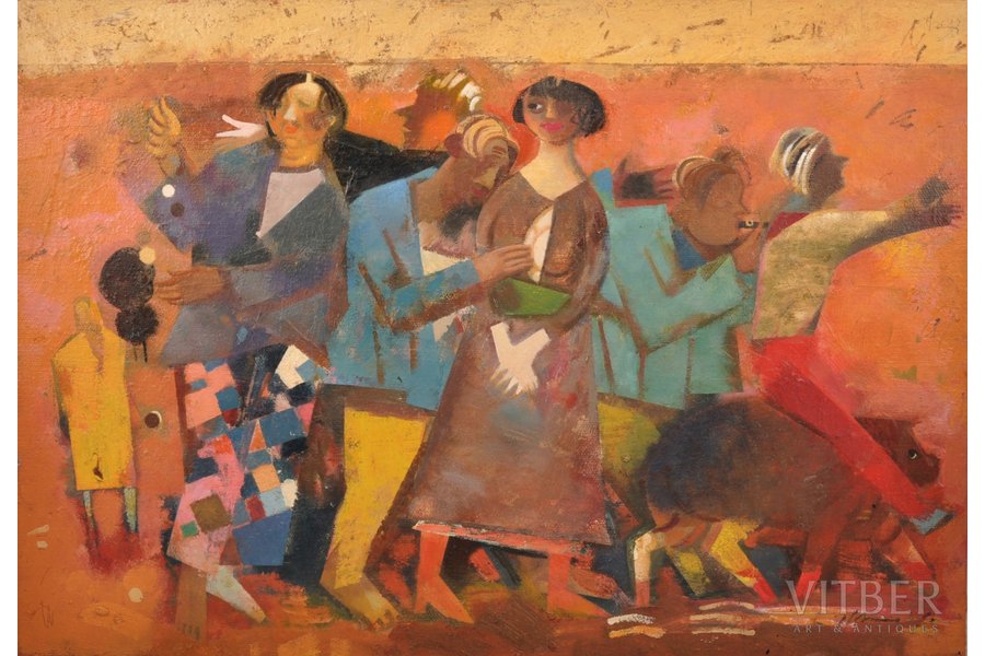 Karnauhs Viktors (1950-2012), The Celebration, canvas, oil, 38x55 cm