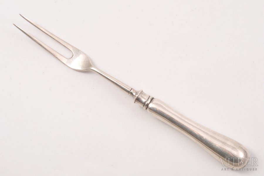 fork, silver, 84 standard, 53.50 g, 20.5 cm, 1908-1916, St. Petersburg, Russia