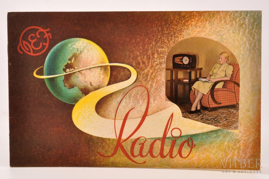 "VEF radio reklāmas katalogs", 1939 г., Рига, Valsts Elektrotechniskā fabrika, 16 x 25.6 см