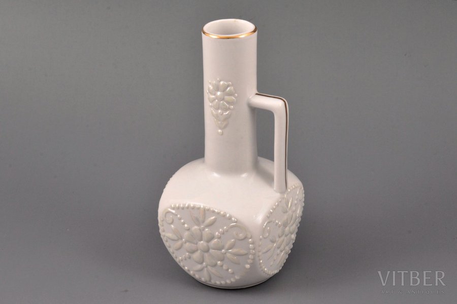 small vase, porcelain, sculpture's work, by Beatrice Karklina, Riga (Latvia), the 90ies of 20th cent., h 13.5 cm