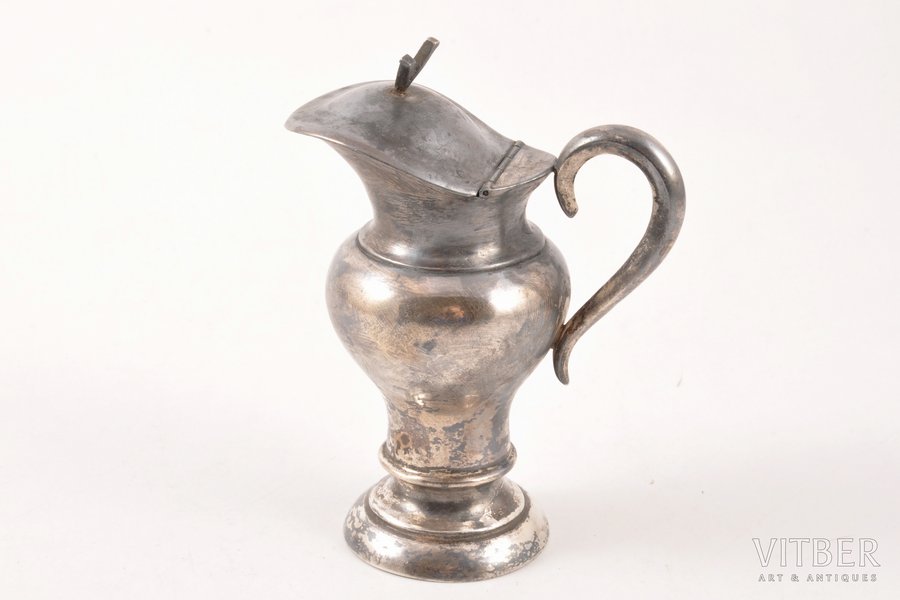 cream jug, silver, 84, 875 standard, 91.95 g, h 10.5 cm, the end of the 19th century, Russia