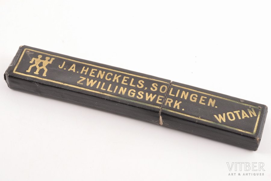 razor, J.A. Henckels Wotan, Solingen, Zwillingswerk, in an original case, steel, Germany, the 20-30ties of 20th cent.
