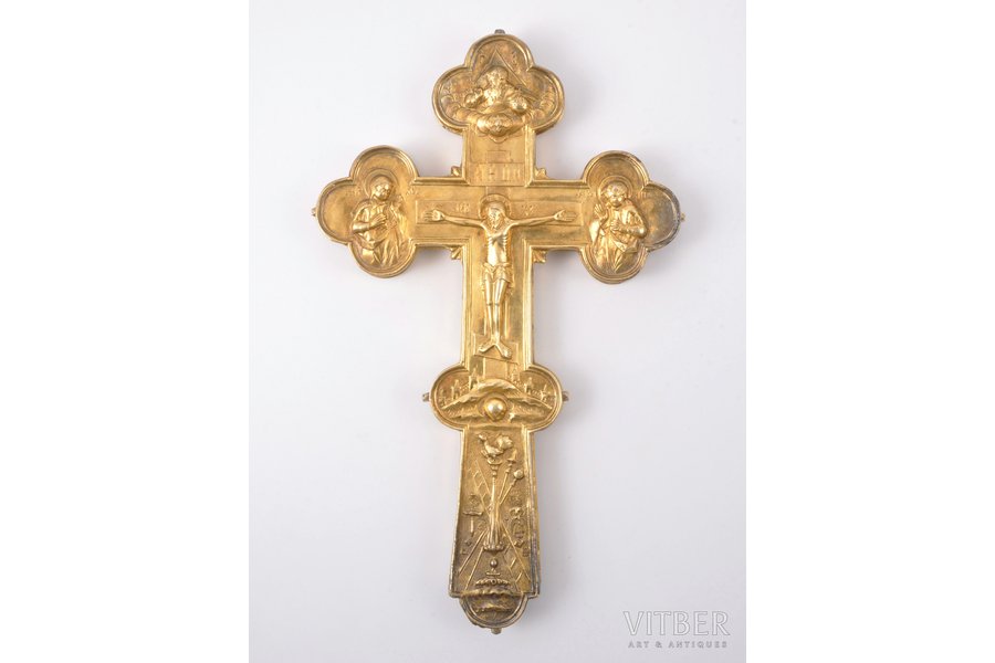 reliquary cross, silver, guilding, 84 standard, Russia, 1804, 28.2 x 17.2 x 1.6 cm, 413.5 g.