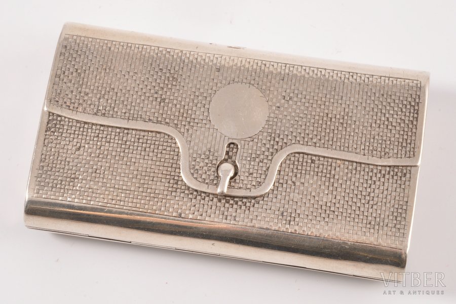 кошелёк, серебро, 84 проба, 138.45 г, 10.2 x 5.9 x 2 см, 1871 г., Российская империя