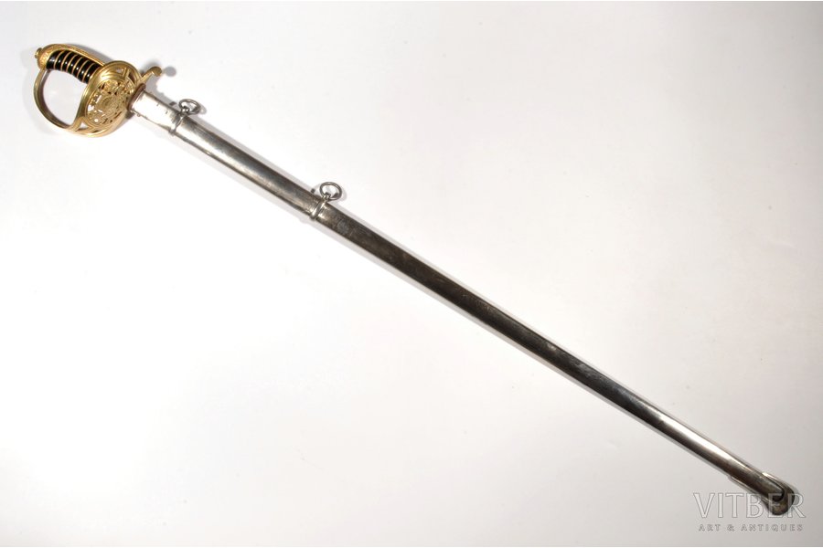 ceremonial sabre, Latvian Army, blade length - 90 cm, handle length - 13 cm, Latvia, the 30ties of 20th cent.