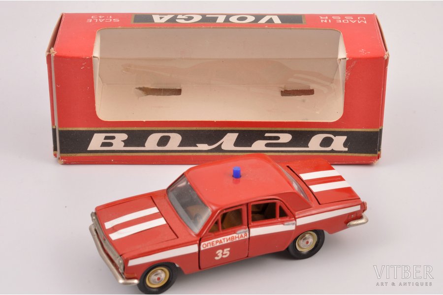 car model, GAZ 24 Volga Nr. A14, "Operative staff", conversion, metal, USSR, ~ 1980