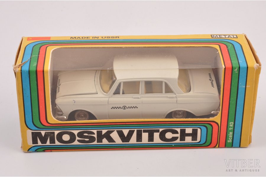car model, Moskvitch 412Nr. A8, "Taxi", error mounted bottom, 1980