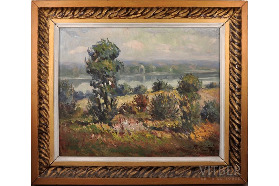 Zarinsh W., Summer landscape, 1941, canvas, oil, 46 x 58 cm