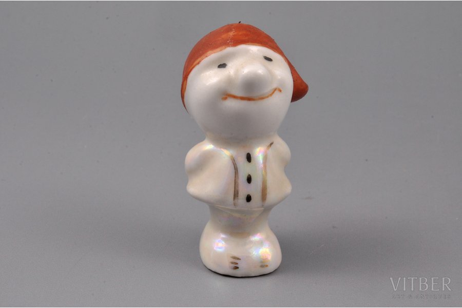 figurine, Gnome, porcelain, Riga (Latvia), Riga porcelain factory, the 80ies of 20th cent., 5.6 cm